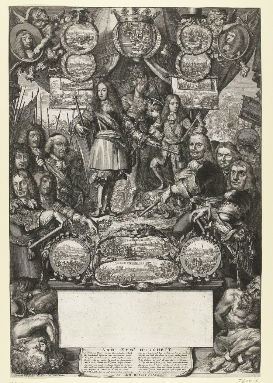 Allegori om seirene til William III i 1673 av Romeyn de Hooghe