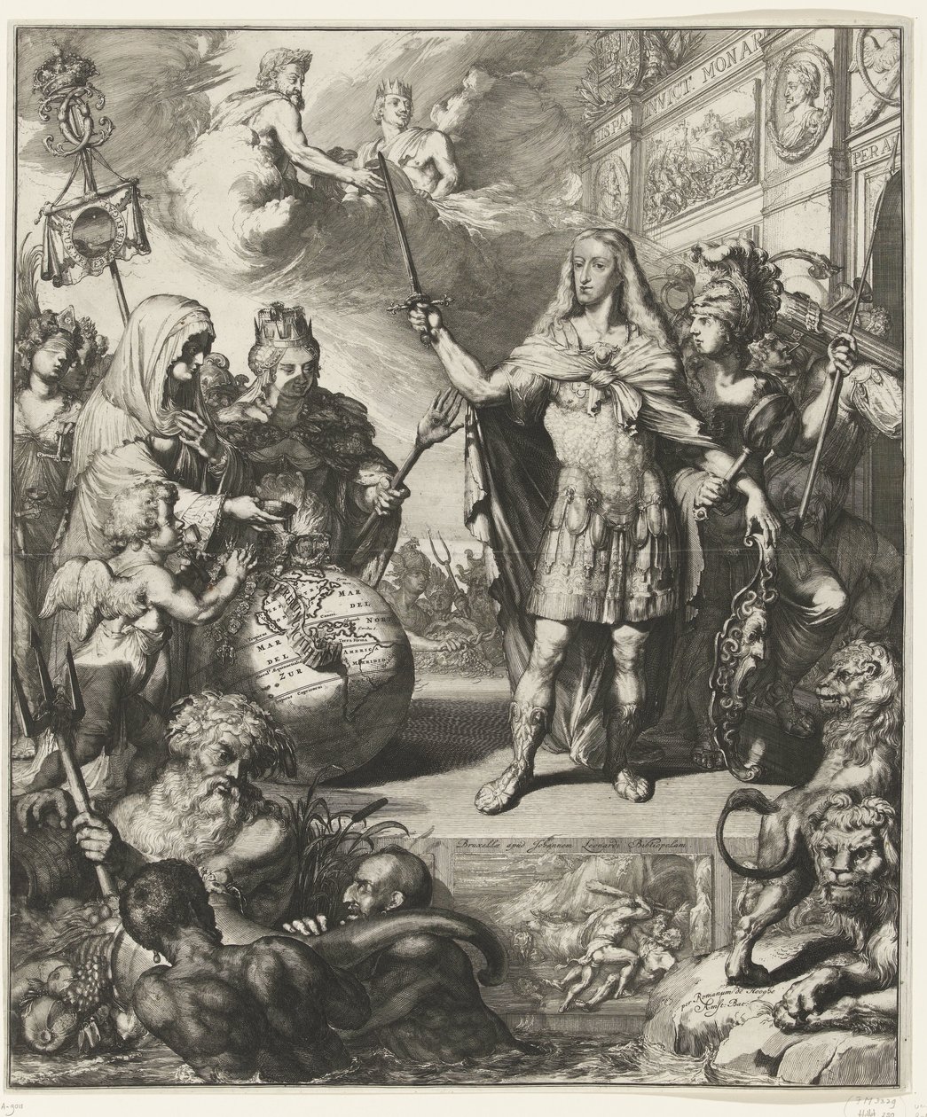 Allegorisk portrett av Charles II av Spania av Romeyn de Hooghe