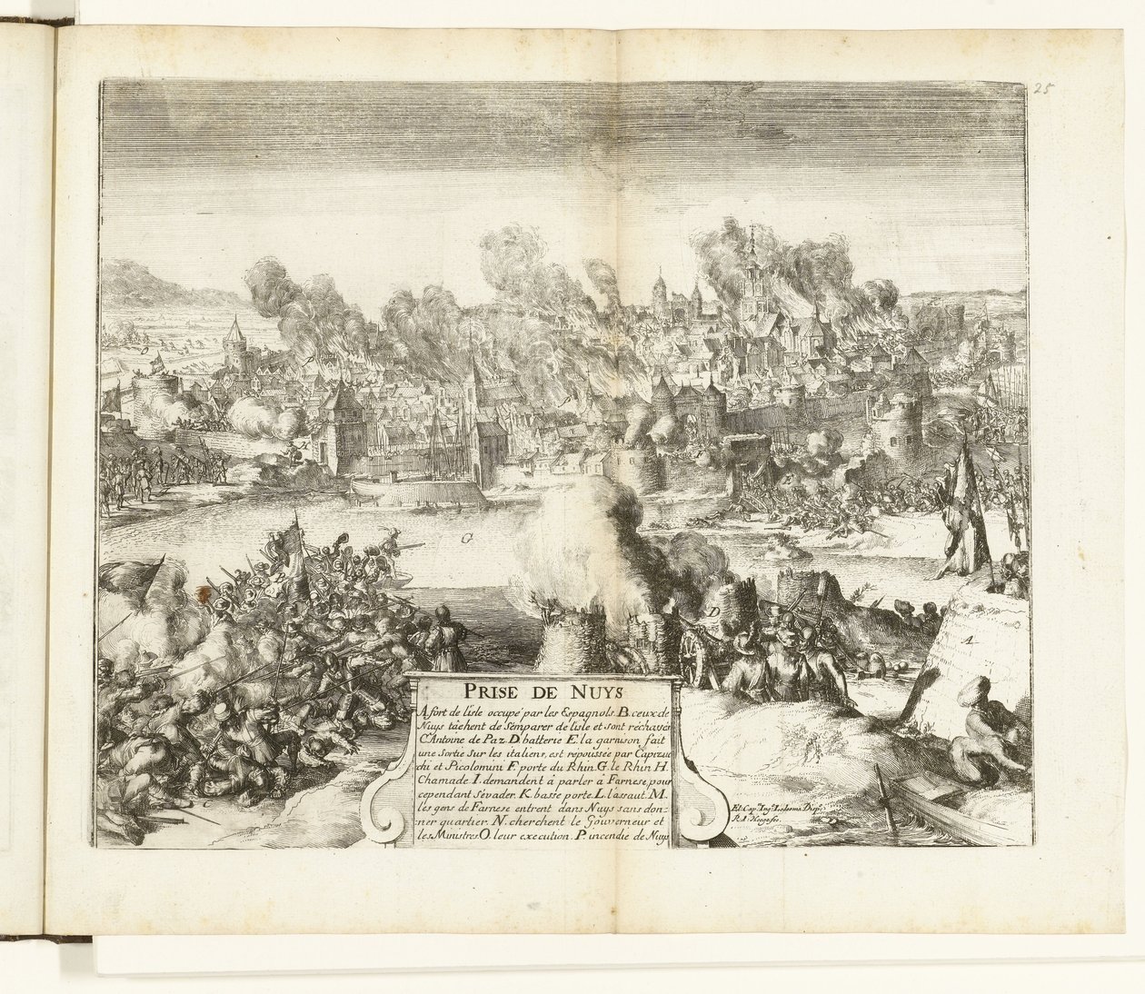Ta og plyndre Neuss, 1586 Prize de Nuys (tittel på objekt) Guerres de Flandres (serietittel) av Romeyn de Hooghe