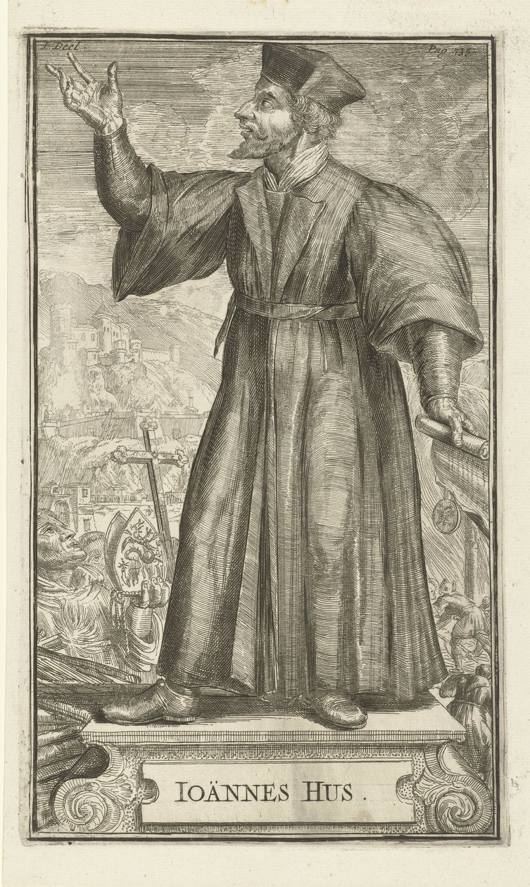 Portrett av John Hus, 1701 av Romeyn de Hooghe