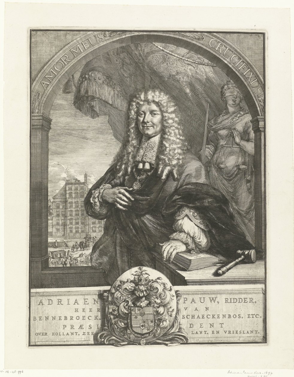 Portrett av Adriaen Pauw av Romeyn de Hooghe