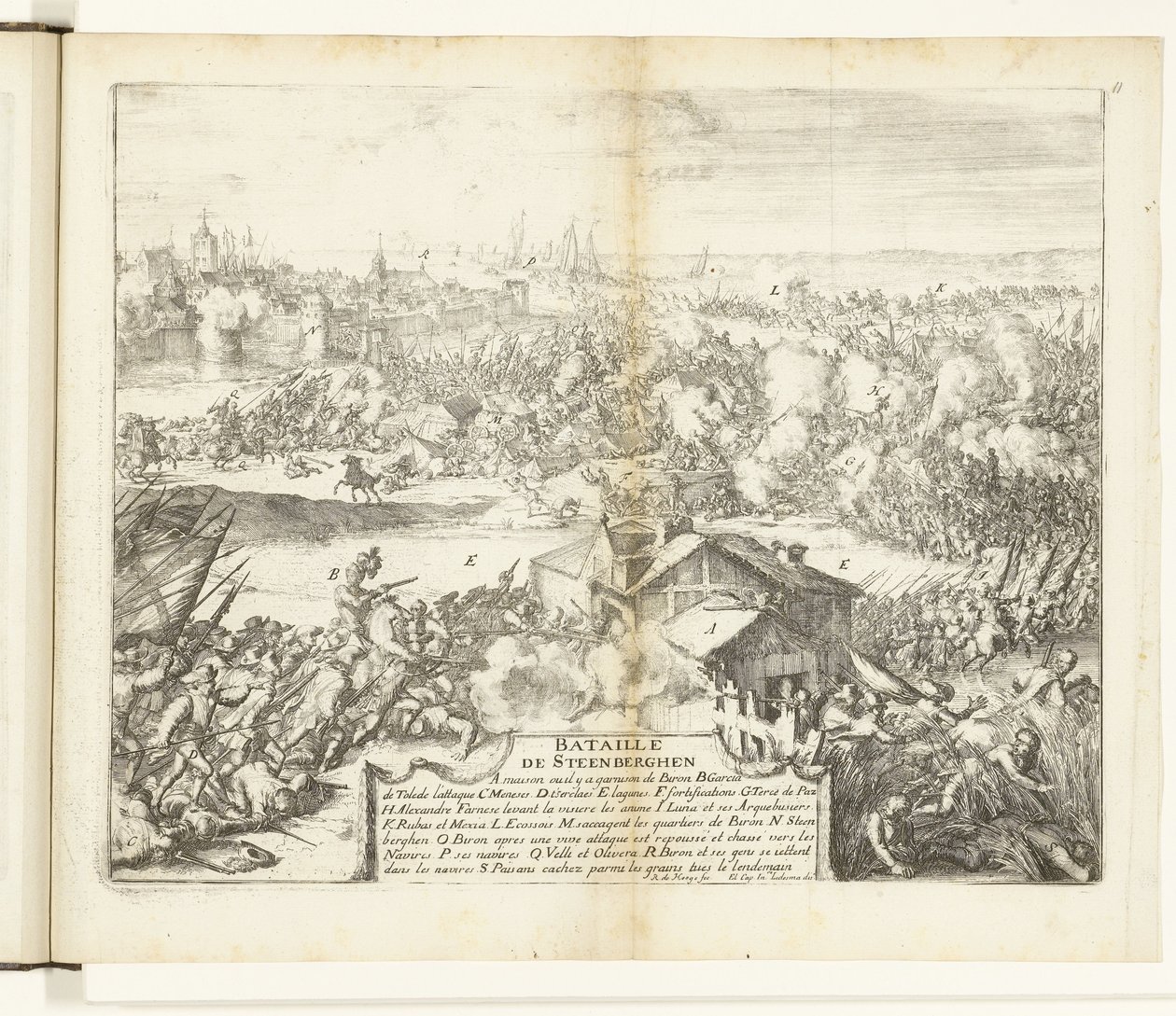 Slaget ved Steenbergen, 1583 Bataille de Steenberghen (tittel på objekt) Guerres de Flandres (serietittel) av Romeyn de Hooghe