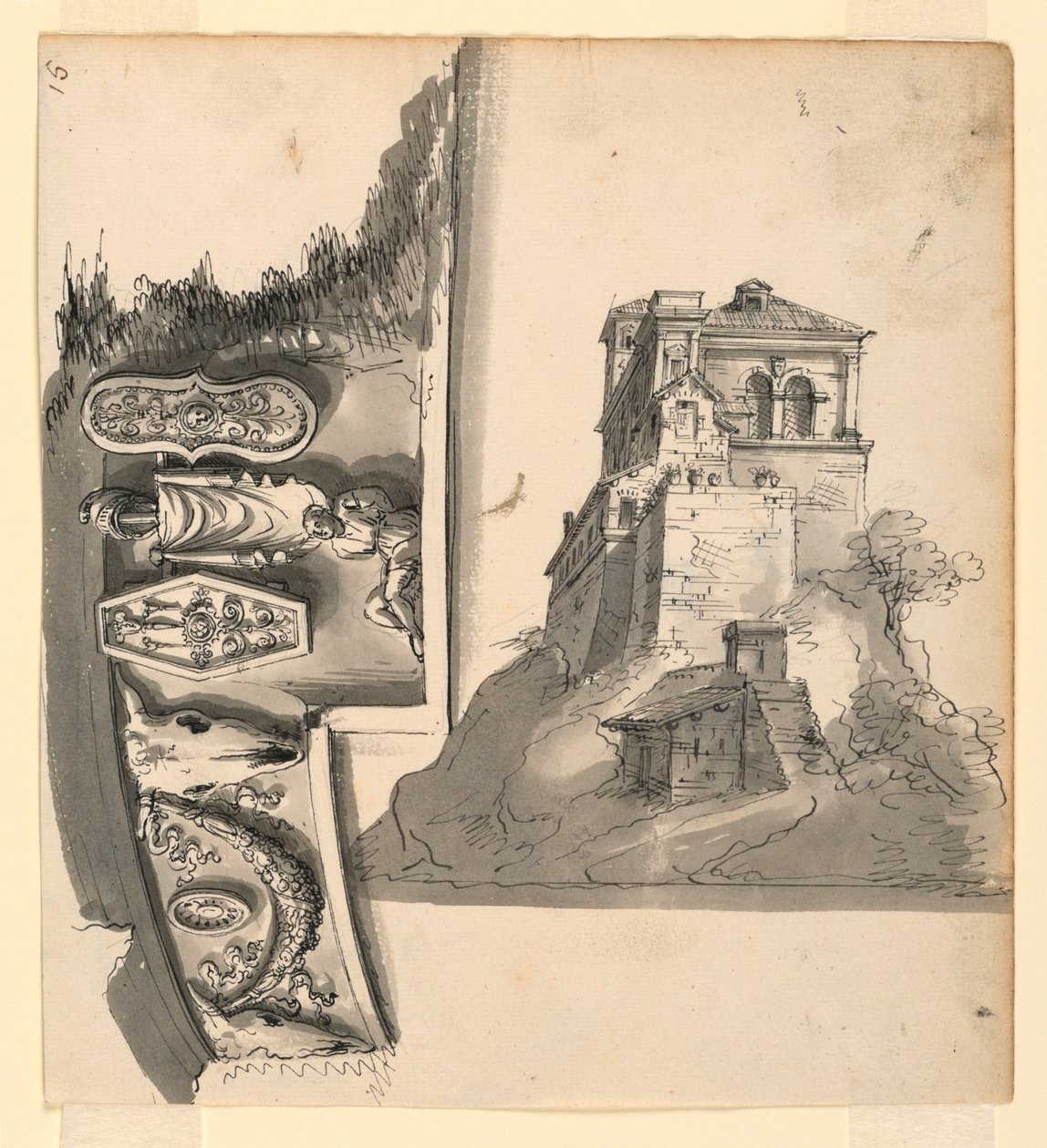 Frise i klassisk stil, A Villa Upon a Hill av Romolo Achille Liverani