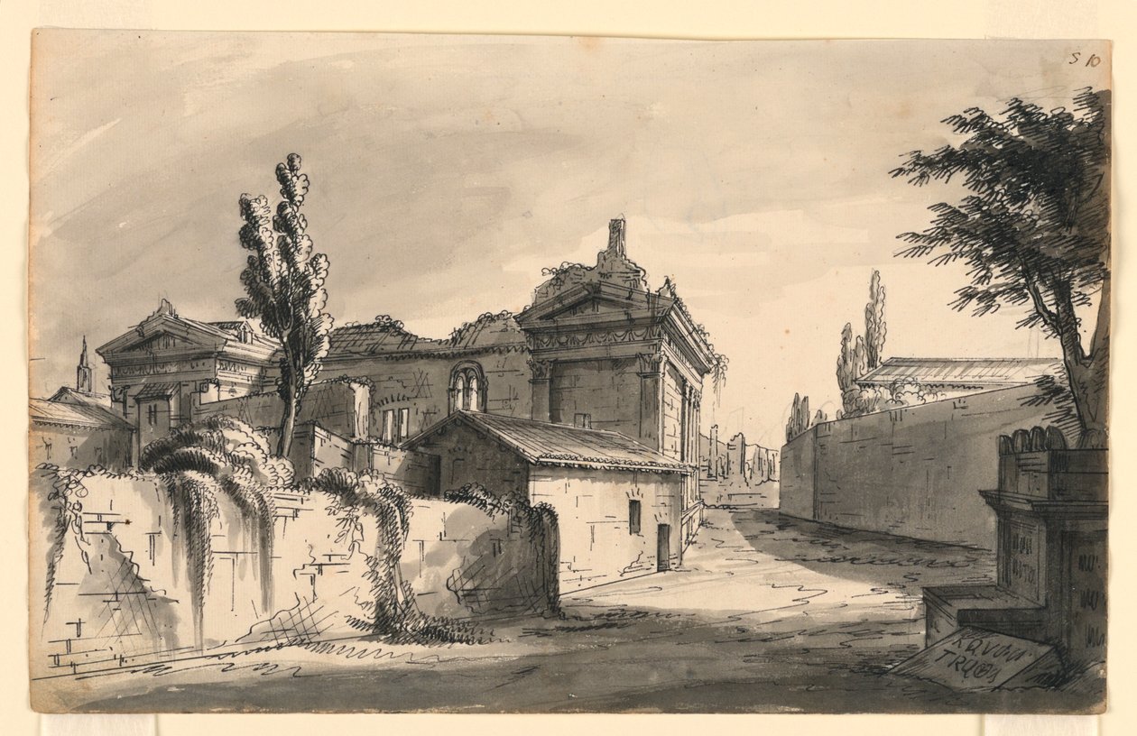Scenedesign, antikke bygninger av Romolo Achille Liverani