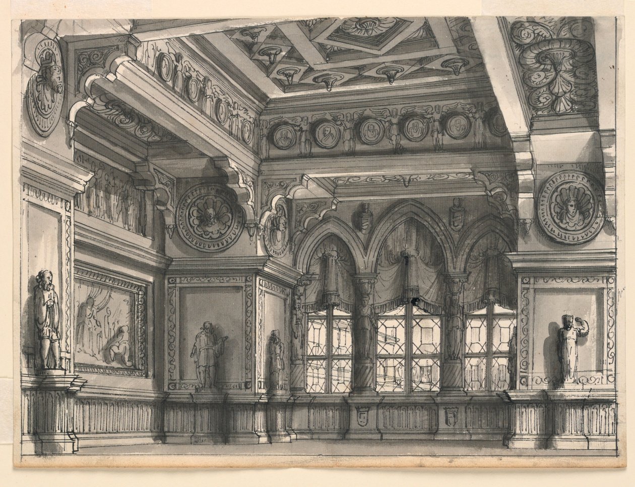 Scenedesign, Gotisk rom av Romolo Achille Liverani