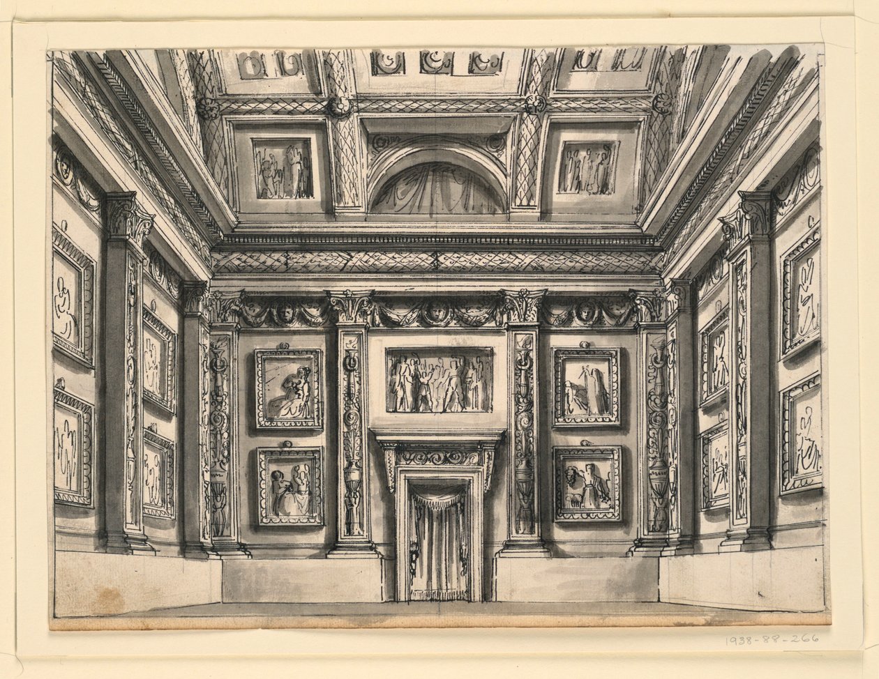 Scenedesign, Palace Interiør av Romolo Achille Liverani