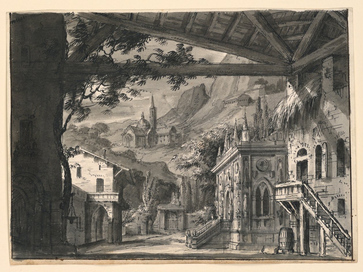 Scenedesign: Village in Hilly Landscape, for L