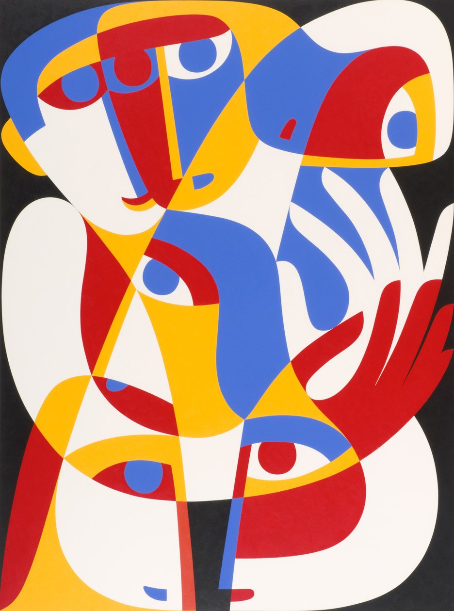 Act of Toleration, 1989 (akryl om bord) av Ron Waddams