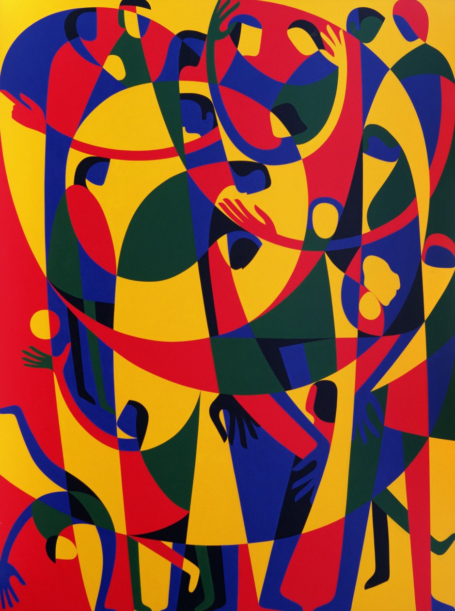 Live Adventurously, 1998 (akryl om bord) av Ron Waddams