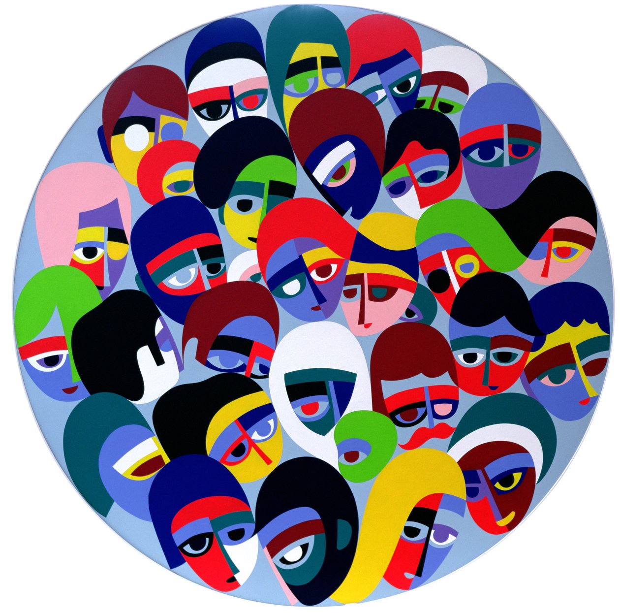 We the Peoples... 1984 (akryl om bord) av Ron Waddams