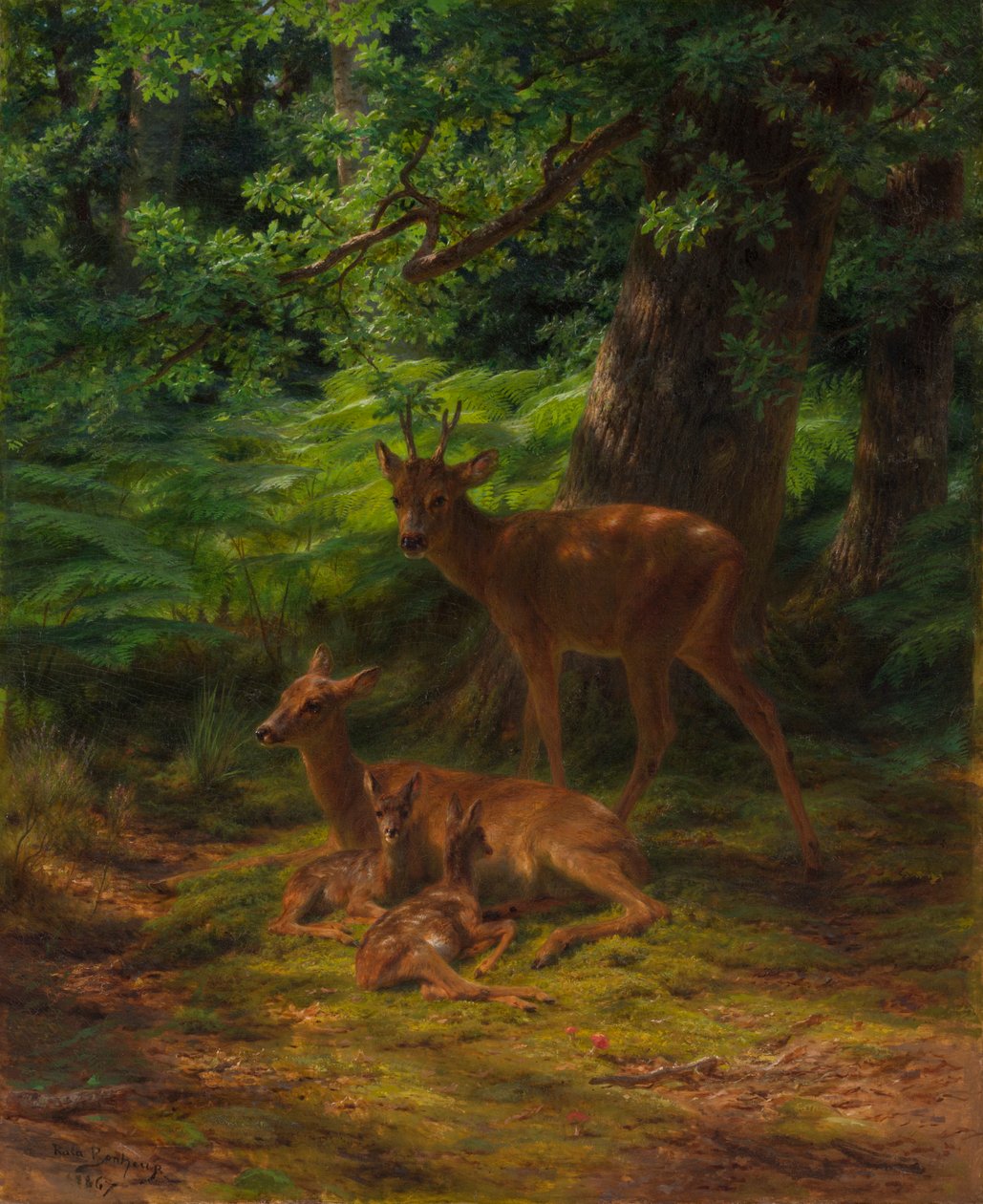 Hjort i ro, 1867 av Rosa Bonheur