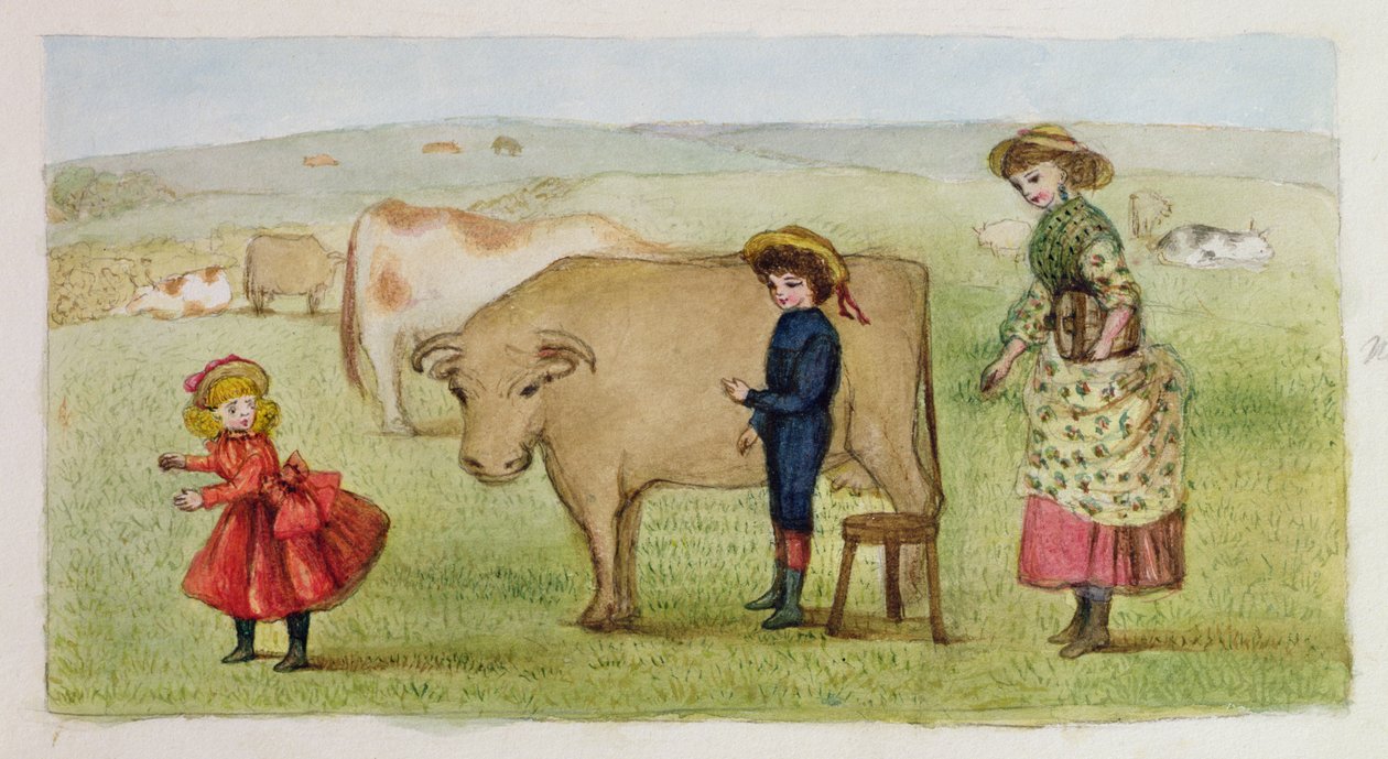 Melketid, Addiscombe, 1883 av Rosa Clementina Petherick