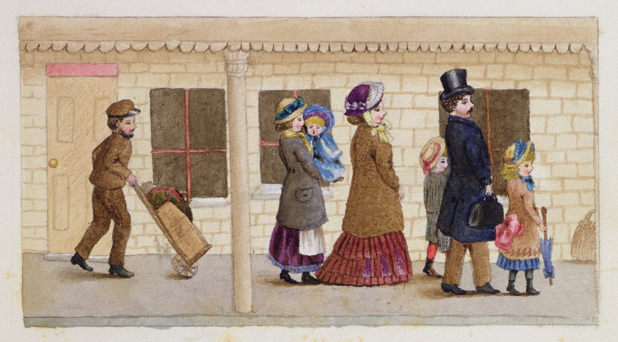 På stasjonsplattformen, Addiscombe, 1883 av Rosa Clementina Petherick