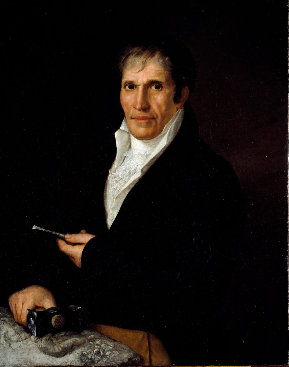 Portrett av billedhuggeren Bartolomeo Carrera Maleri av Rosa Bacigalupo Carrera (1800-tallet) Genes, Ligustica Academy of Fine Arts av Rosa Bacigalupo Carrea