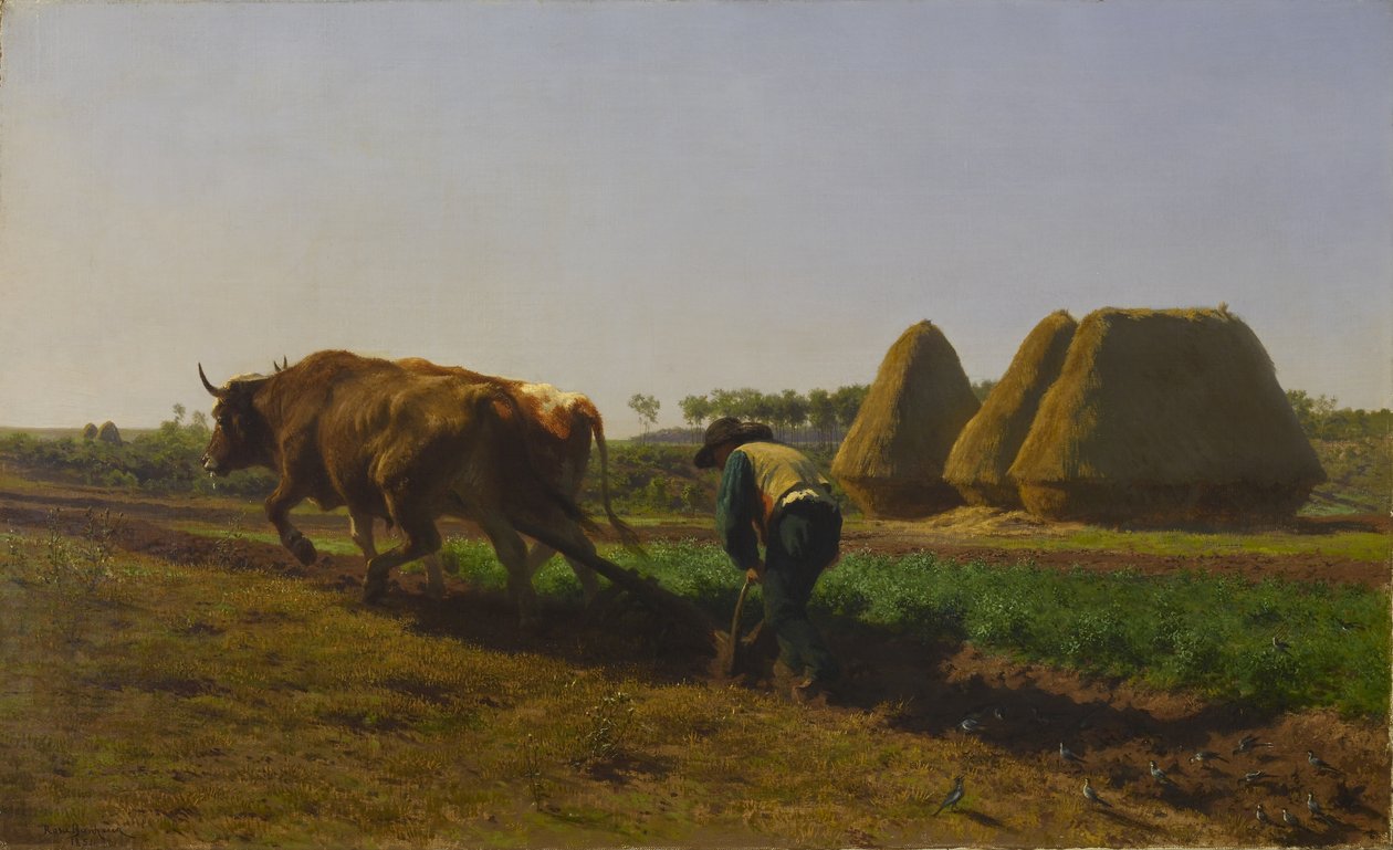 Pløyingsscene av Rosa Bonheur