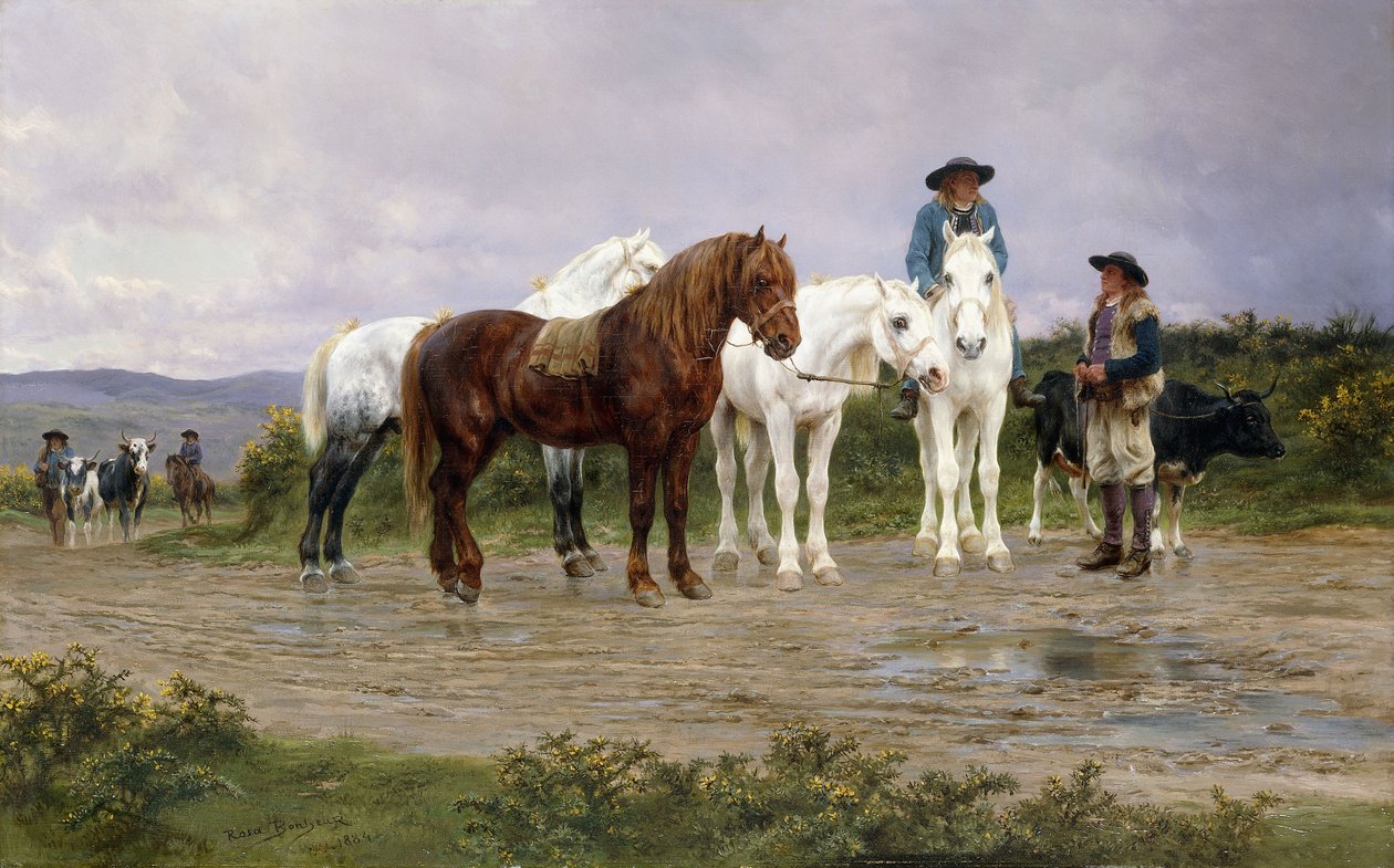 Pyreneene Farmers Market bundet, 1884 av Rosa Bonheur