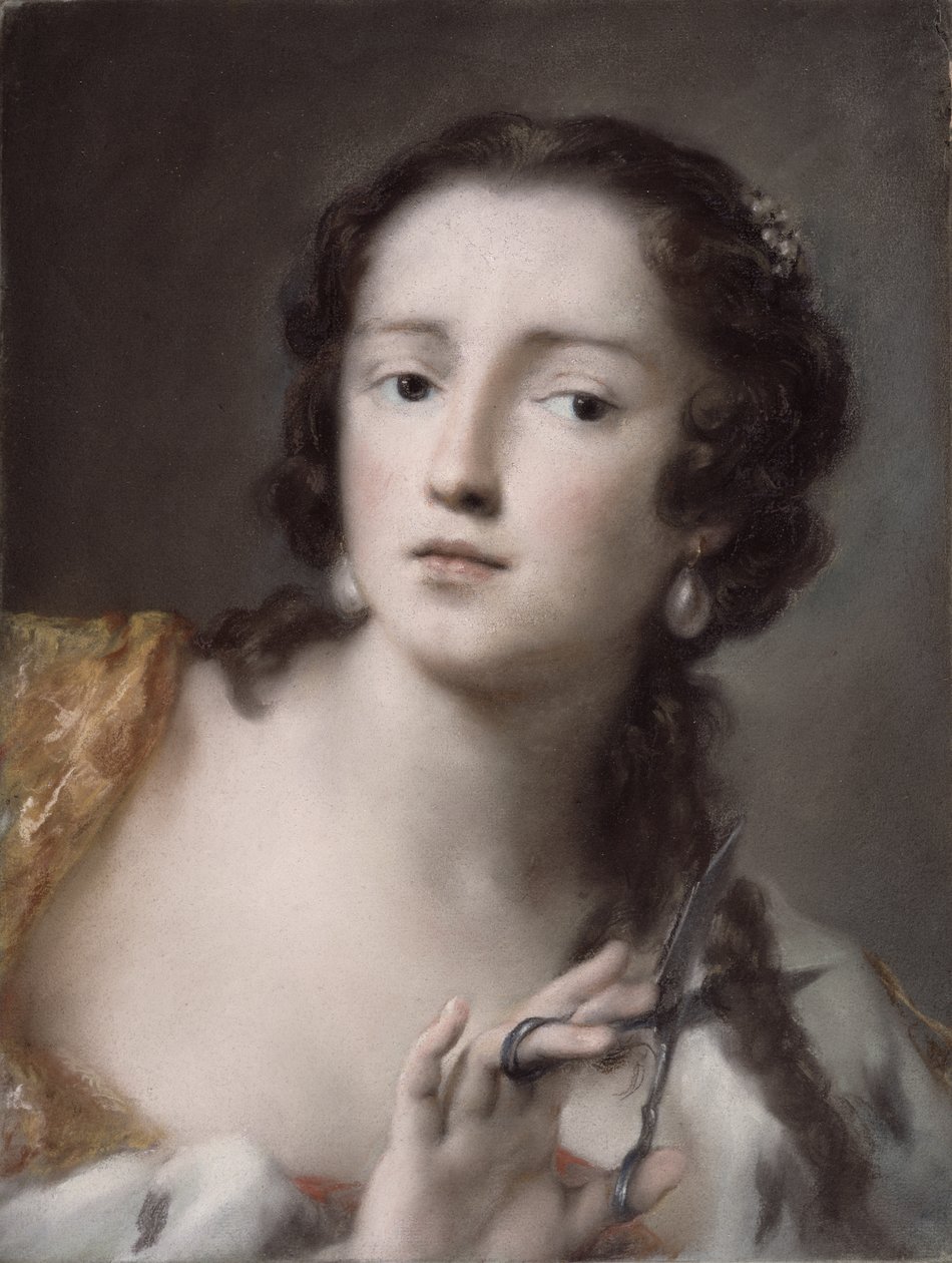 Caterina Sagredo Barbarigo som Bernice, ca. 1741 (pastell på papir montert på lerret) av Rosalba Giovanna Carriera