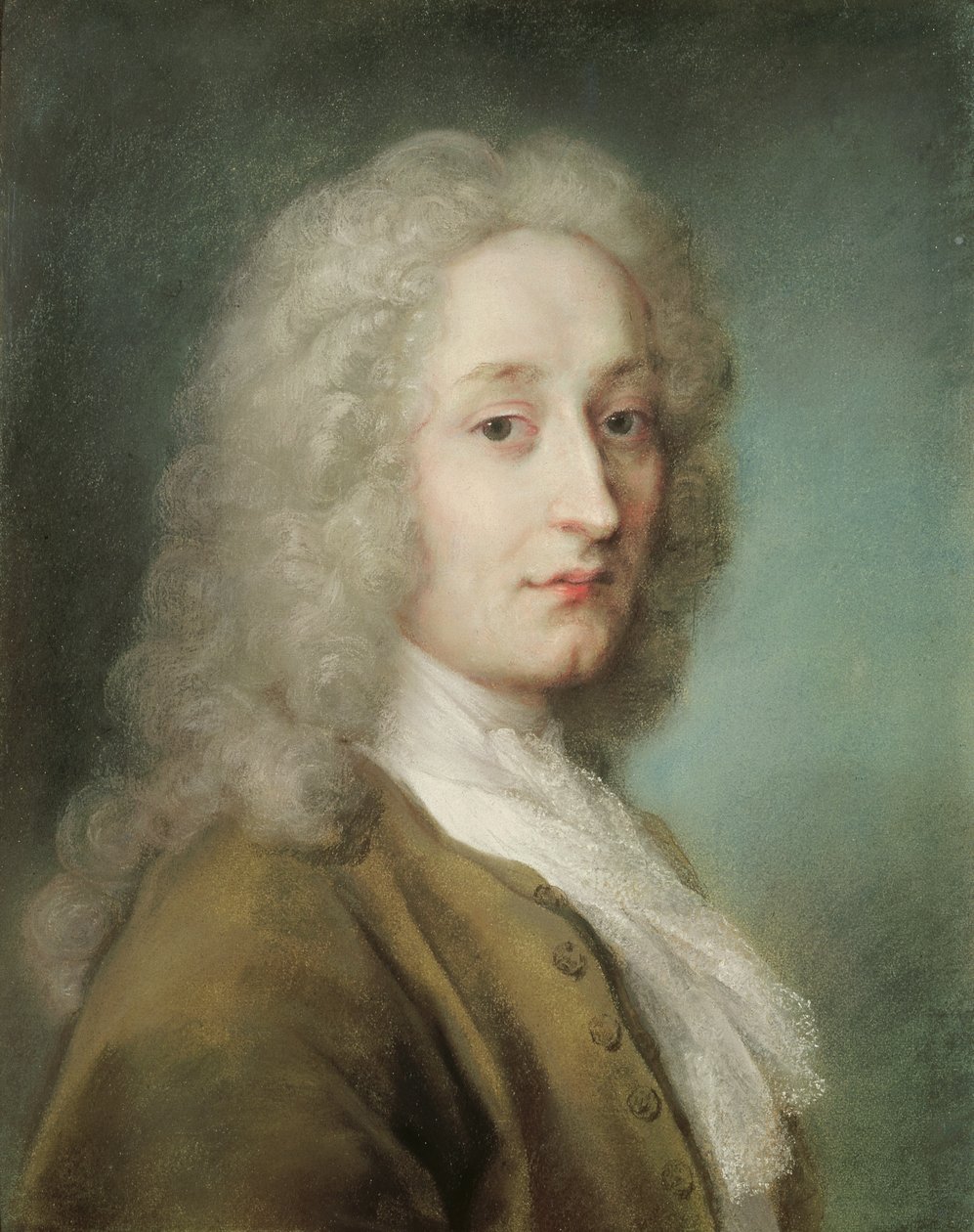 Portrett av Antoine Watteau (1684-1721) (pastell på papir) av Rosalba Giovanna Carriera
