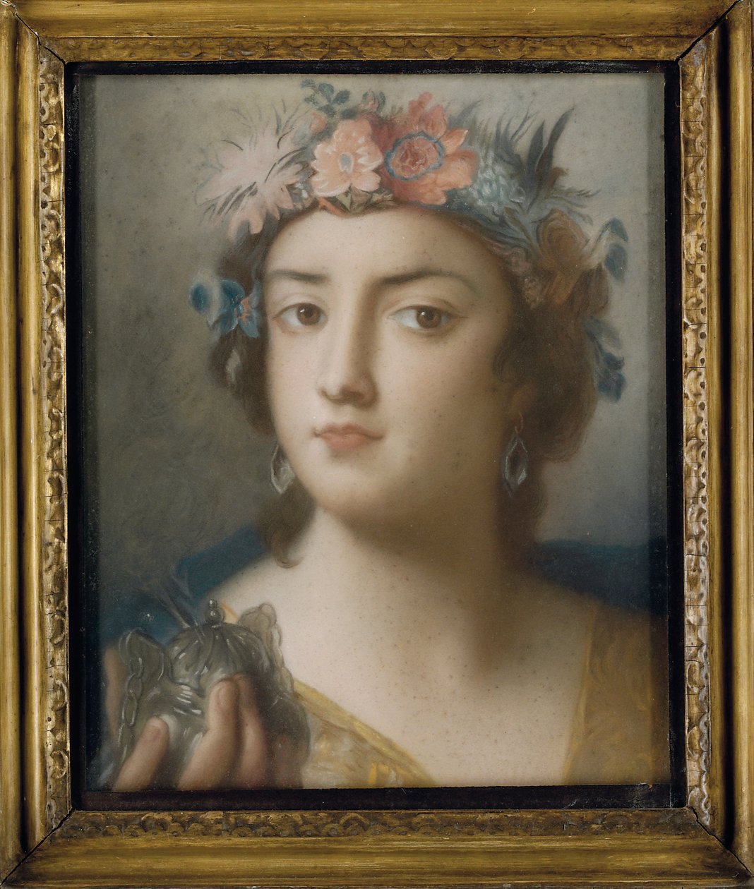 Allegorier av de fire kontinenter: Asia (pastell på papir) av Rosalba Giovanna (follower of) Carriera