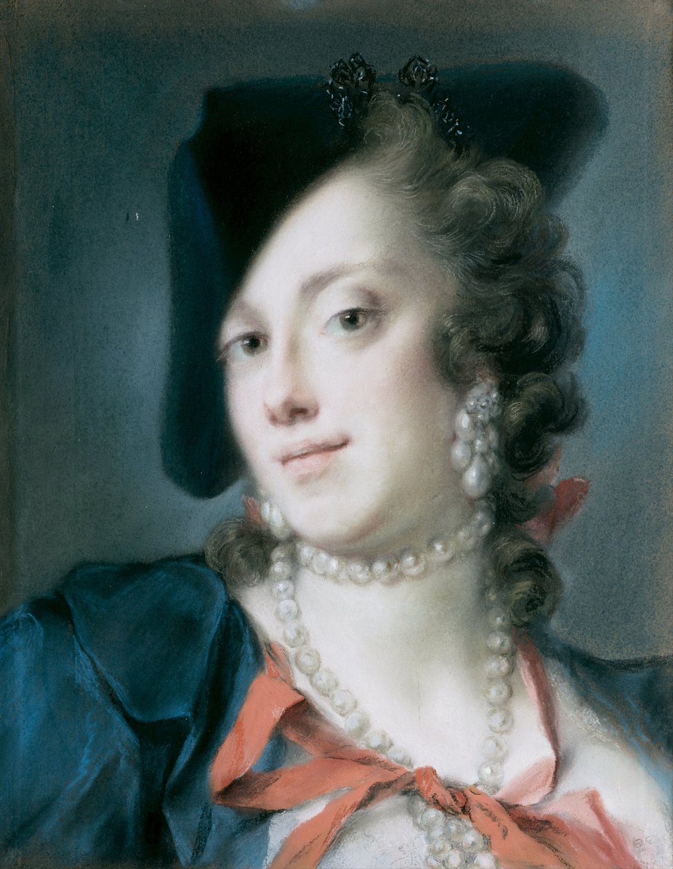 En venetiansk dame fra huset til Barbarigo Caterina Sagredo Barbarigo, ca 1735-1739 av Rosalba Giovanna Carriera
