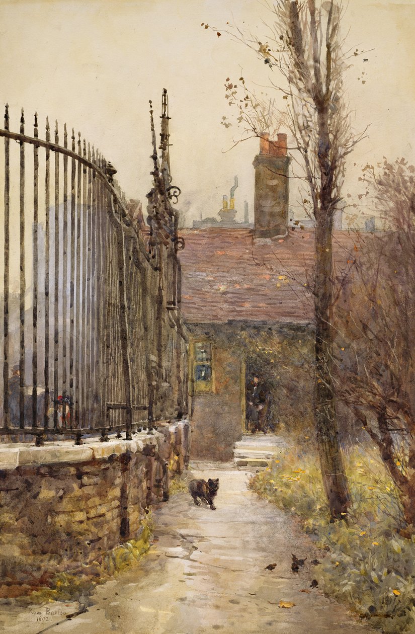 Emanuel Hospital, Westminster, 1892 (wc på papir) av Rose Maynard Barton