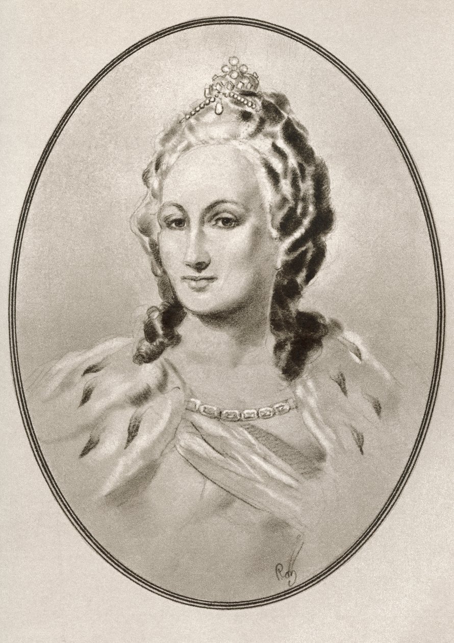 Catherine II, fra Living Biography of Famous Rulers. av Ross Gordon