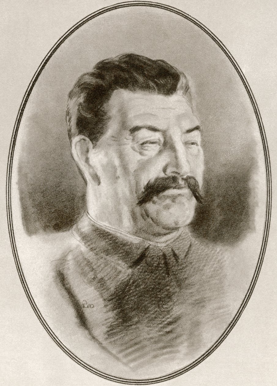 Joseph Vissarionovich Stalin, fra Living Biography of Famous Rulers. av Ross Gordon