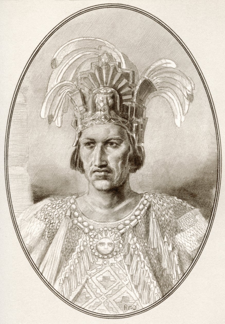 Moctezuma II, fra Living Biography of Famous Rulers. av Ross Gordon
