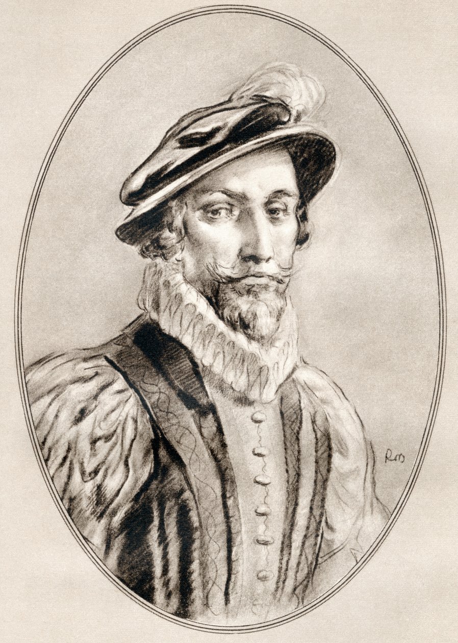 Sir Walter Raleigh, fra Living Biography of Famous Men. av Ross Gordon
