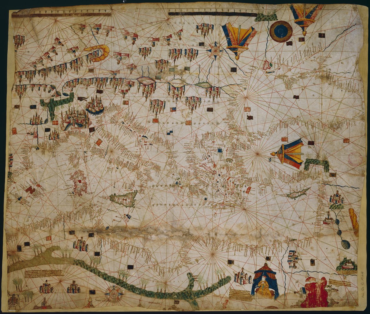 Sjøkart over Middelhavet og Svartehavet, 1440-tallet av Rossell