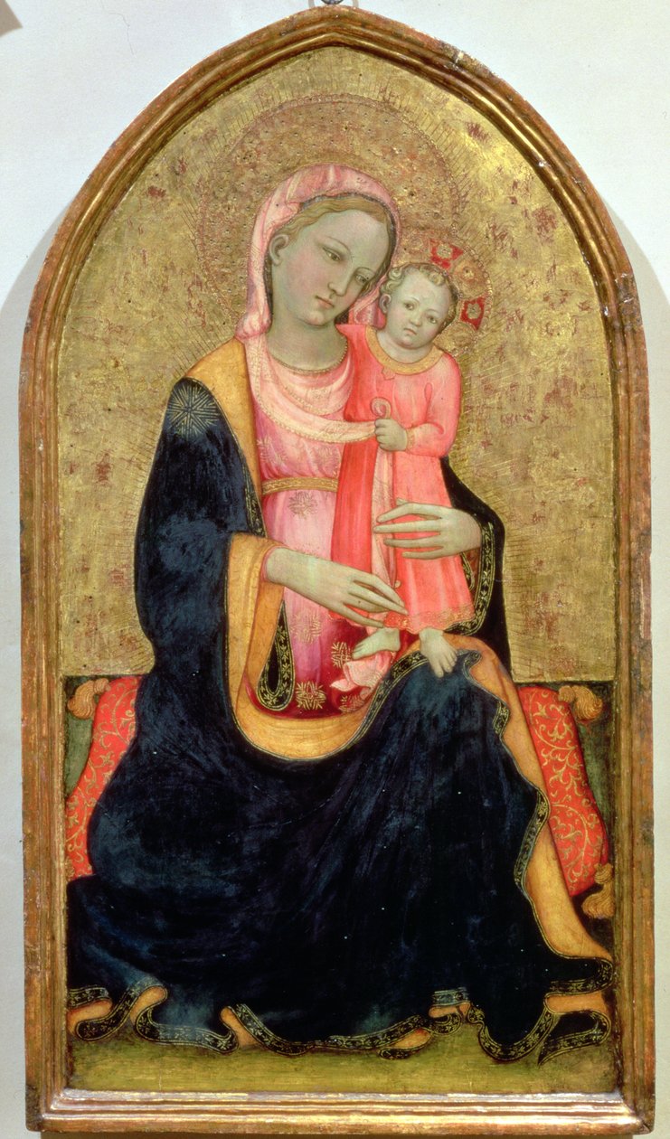 Madonna of Humility (tempera på panel) av Rossello di Jacopo Franchi