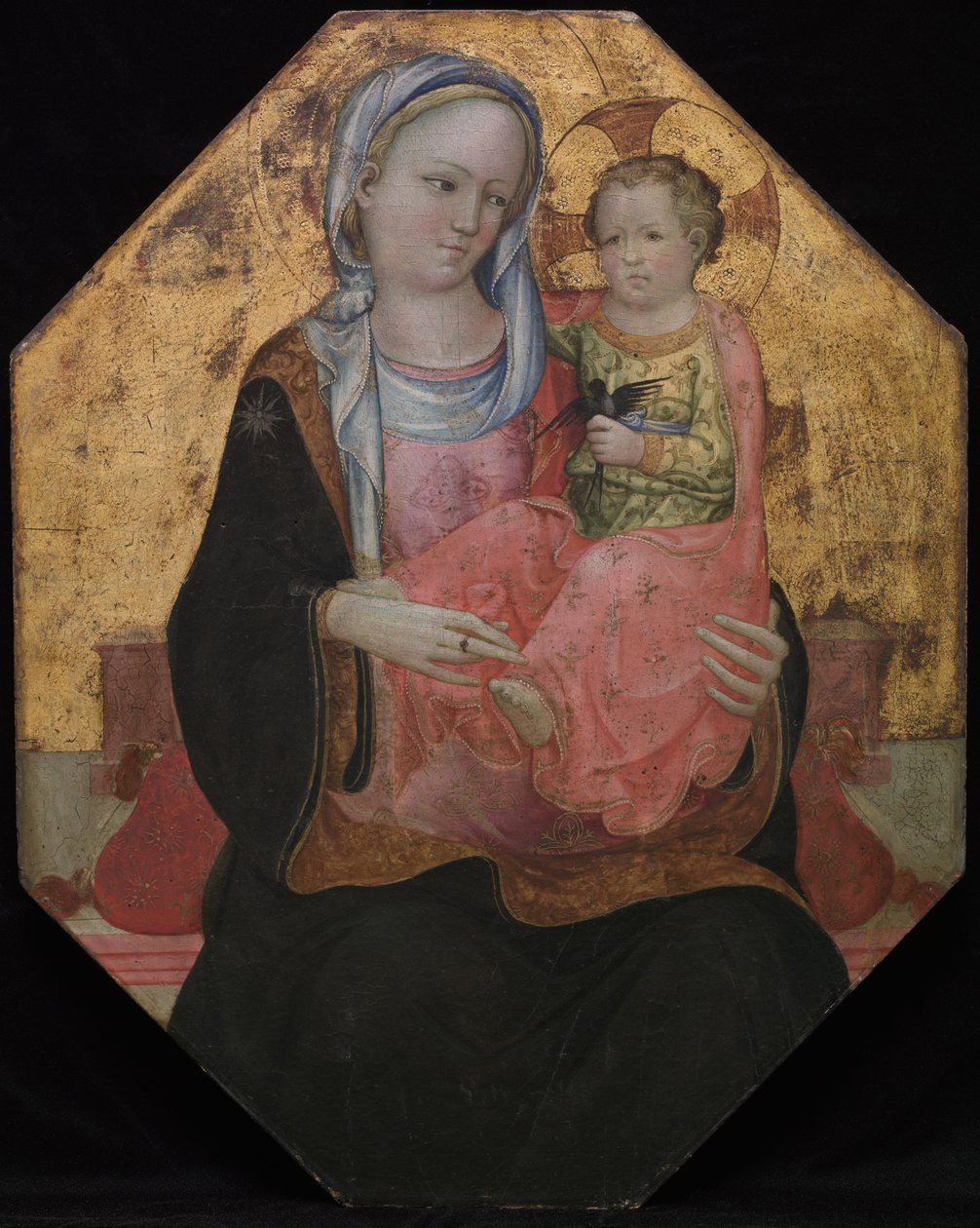 Jomfru og barn, sent på 1430-tallet (tempera på tre) av Rossello di Jacopo Franchi