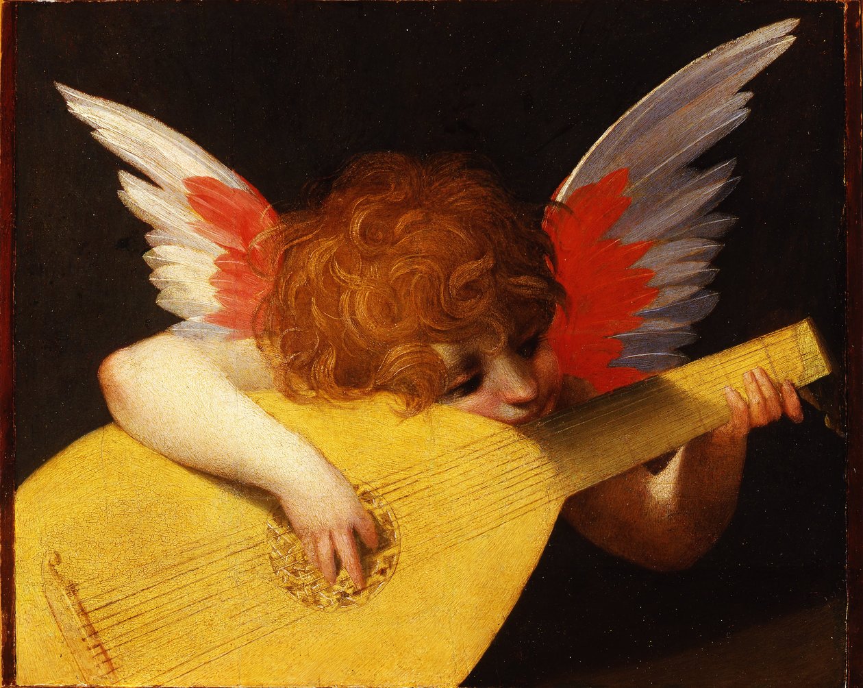 Musikalsk engel, 1521 av Rosso Fiorentino