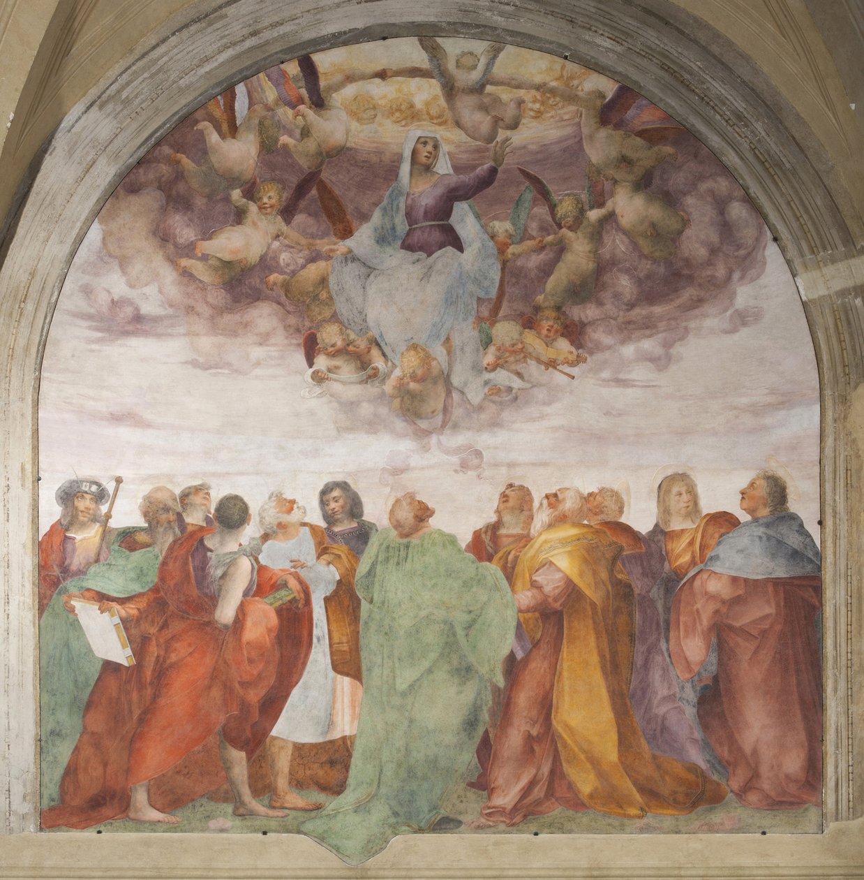 Den hellige jomfru Marias himmelfart av Rosso Fiorentino