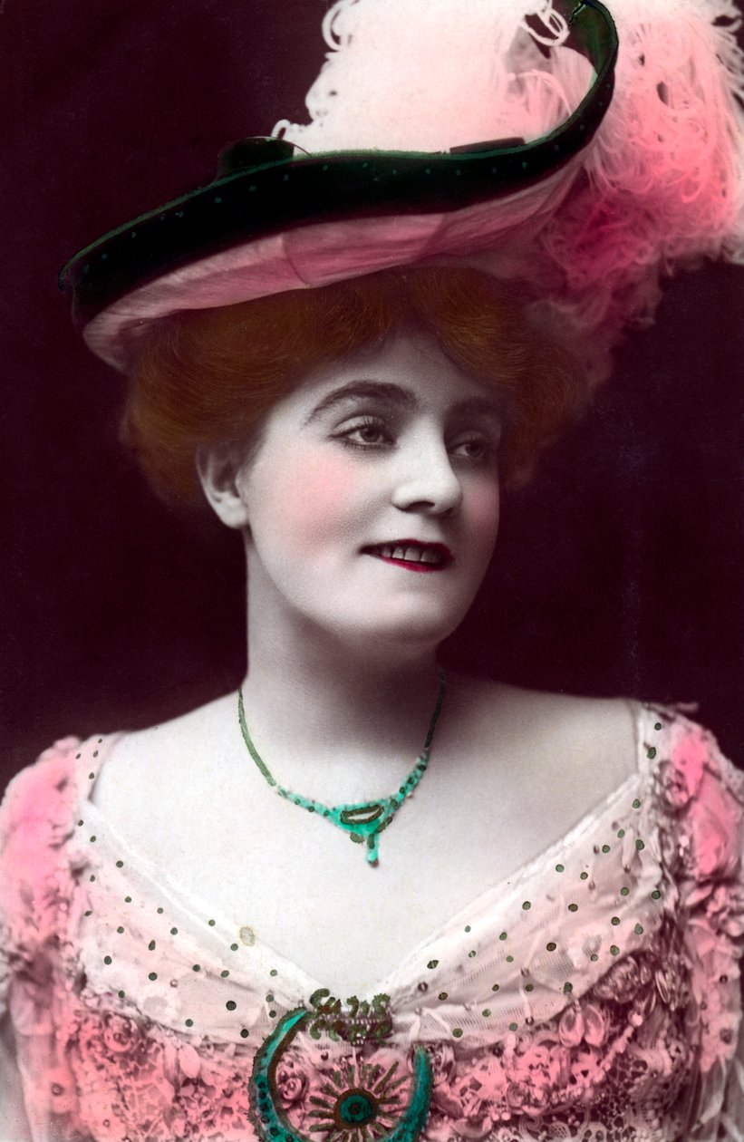 Evie Greene 1875-1917, engelsk skuespillerinne, 1906. av Rotary Photo