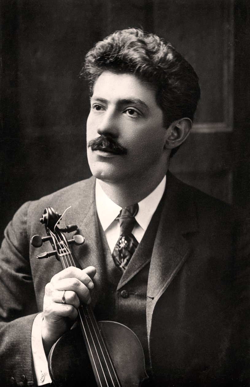 Fritz Kreisler 1875-1962, østerrikskfødt amerikansk fiolinist og komponist, 1907. av Rotary Photo
