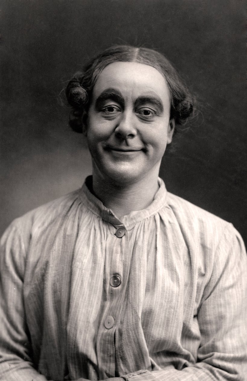 George Robey 1869-1954, music hall entertainer, 1907. av Rotary Photo