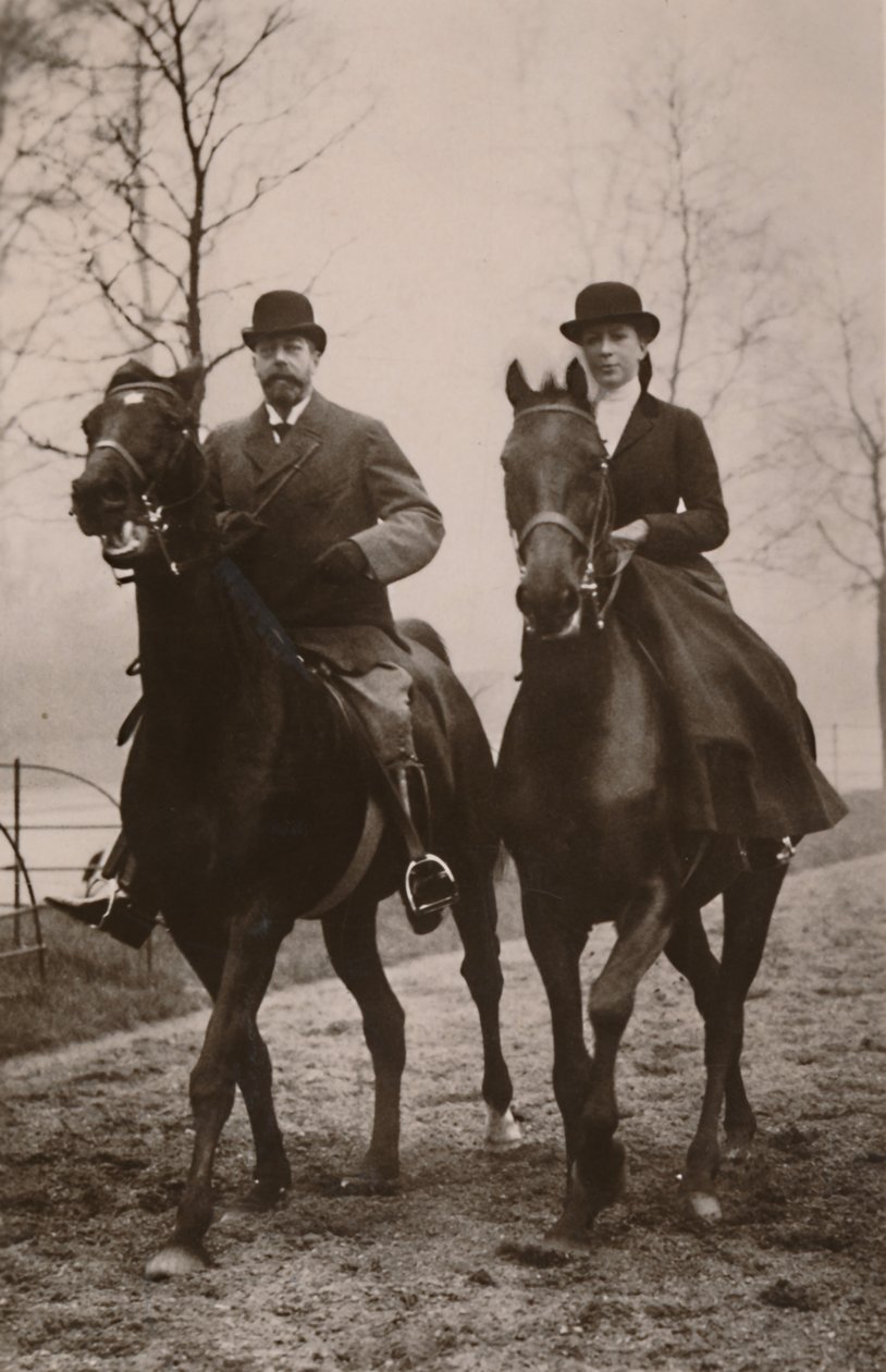 H.M. Kong George V. og prinsesse Mary, 1914. av Rotary Photo