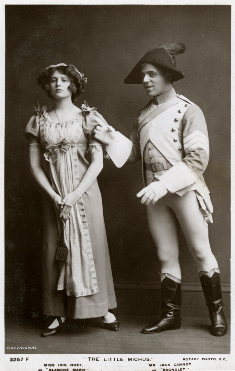 Iris Hoey og Jack Cannot, britiske skuespillere, c1908. av Rotary Photo