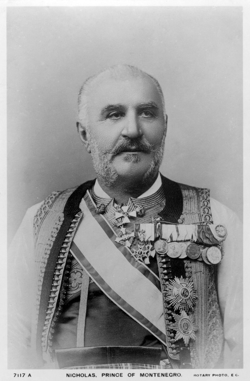 Nicholas, prins av Montenegro, ca 1900-tallet. av Rotary Photo