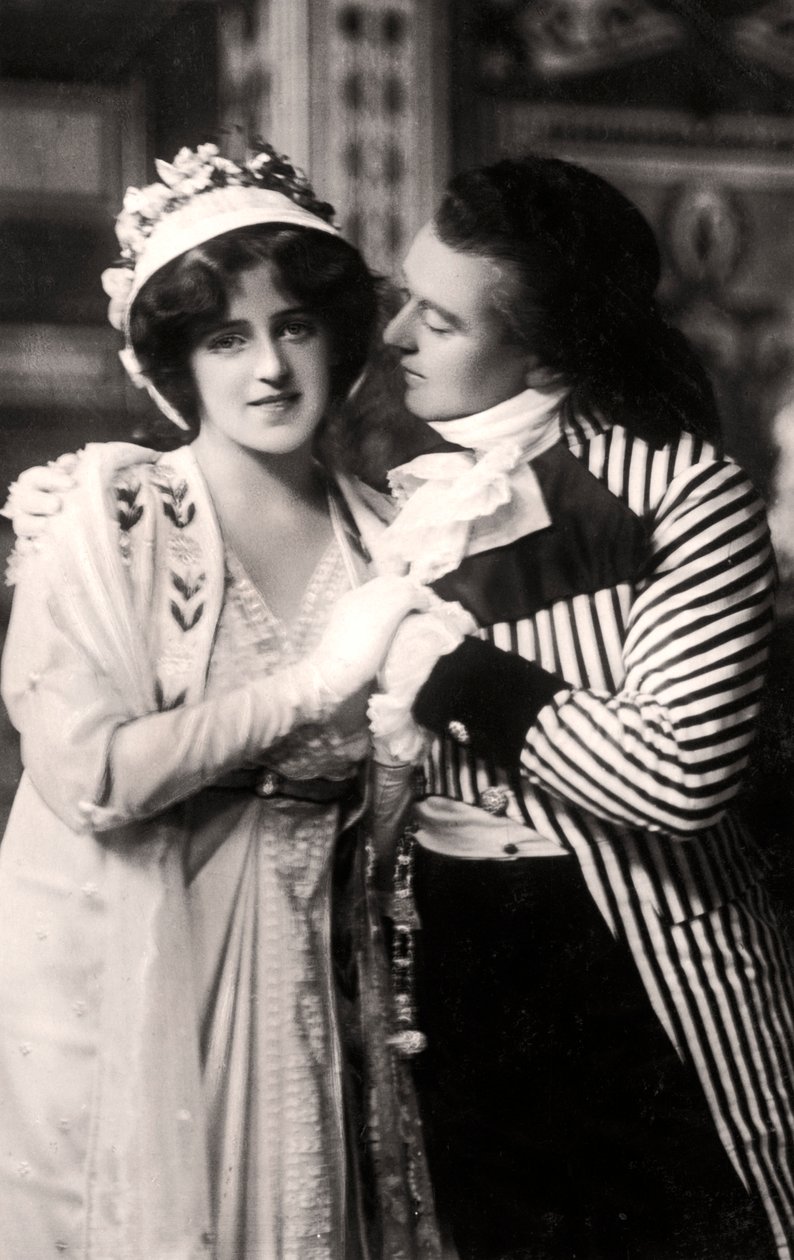Robert Evett 1874-1949 og Denise Orme 1885-1960 i The Merveilleuses, tidlig på 1900-tallet. av Rotary Photo