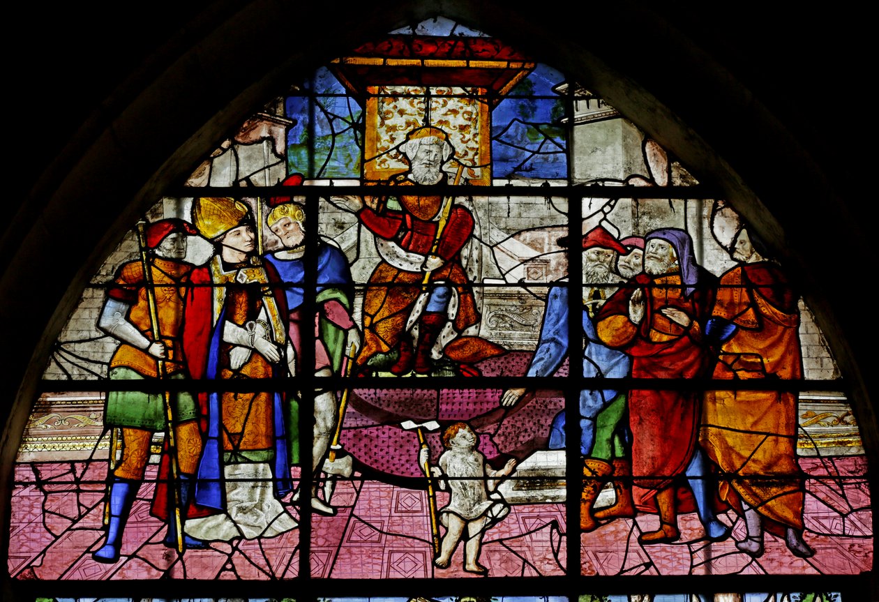 Vindu som viser St Denis før prokonsul Fescennius, detalj av 2921672, 1530-40 av Rouen School