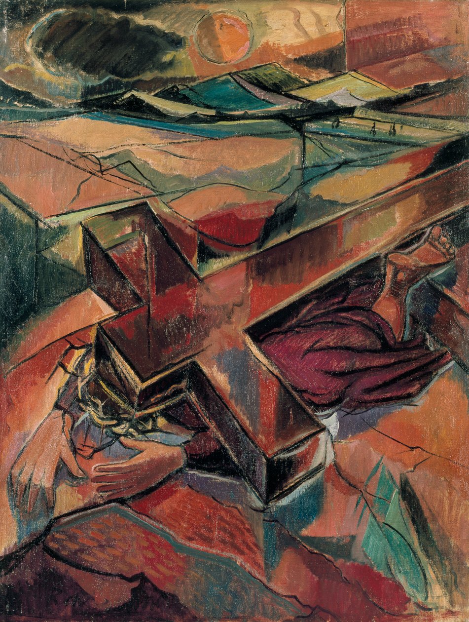 Kristus faller under korsets vekt, c1940-tallet av Roy de Maistre