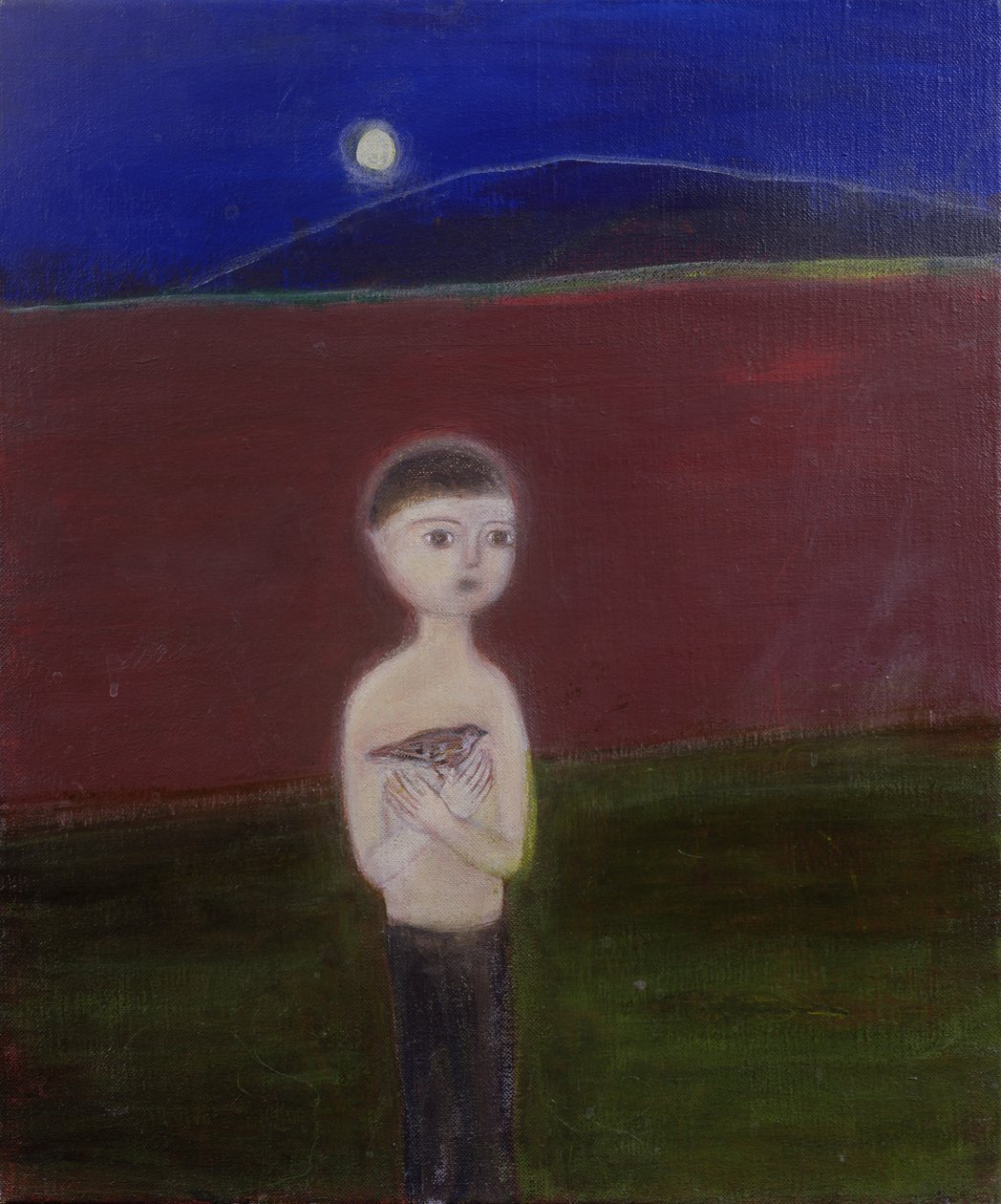 Boy in the Moonlight, 2002 akryl på lerret) av Roya Salari