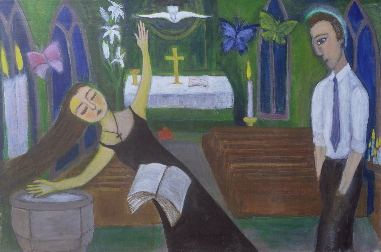 Religious Experience, 2002 (akryl på lerret) av Roya Salari
