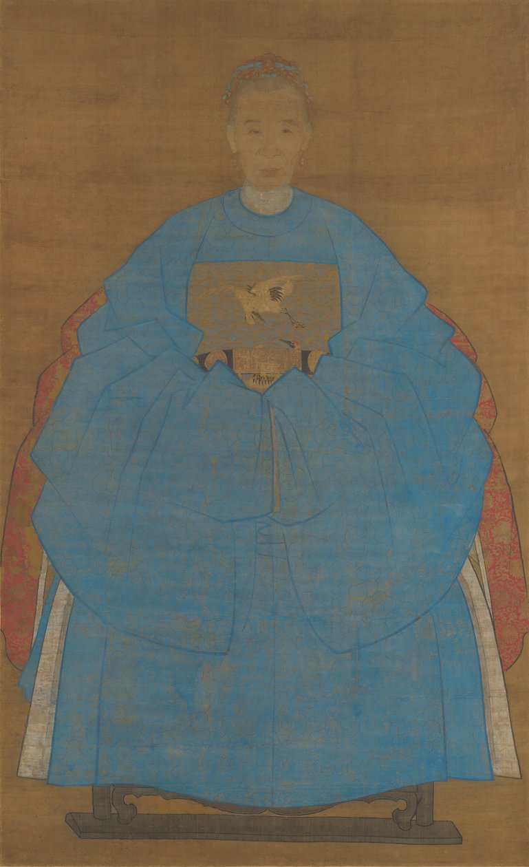 Portrett av en gammel dame, datert xinyou 1561 eller 1621. av Ruan Zude