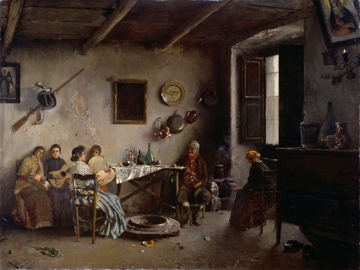 Folk innendørs av Rubens Santoro