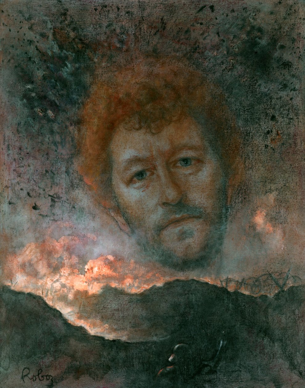 Sebastian Faulks portrett av Zsuzsi Roboz i pasteller ca av Rudolf Eichstaedt