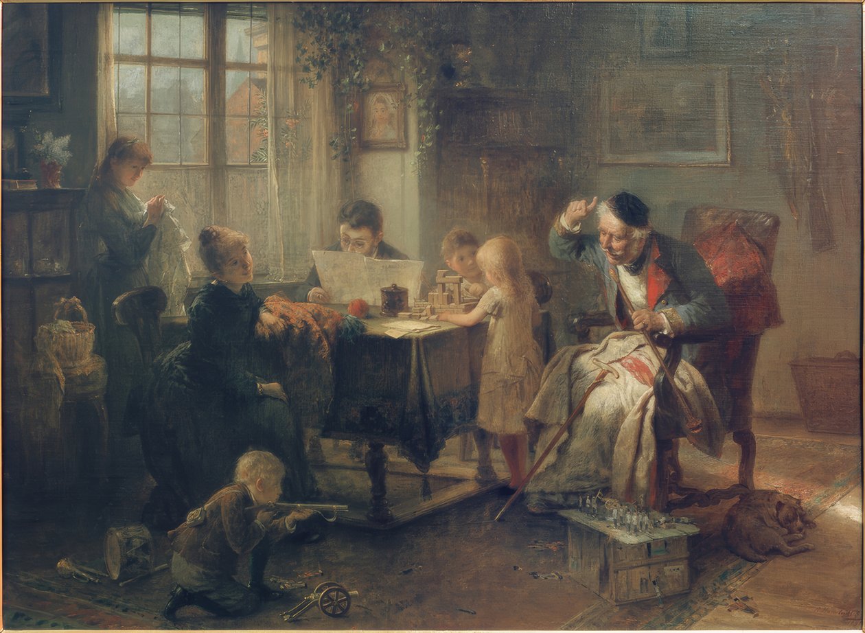 Familiescene av Rudolf Hausleithner