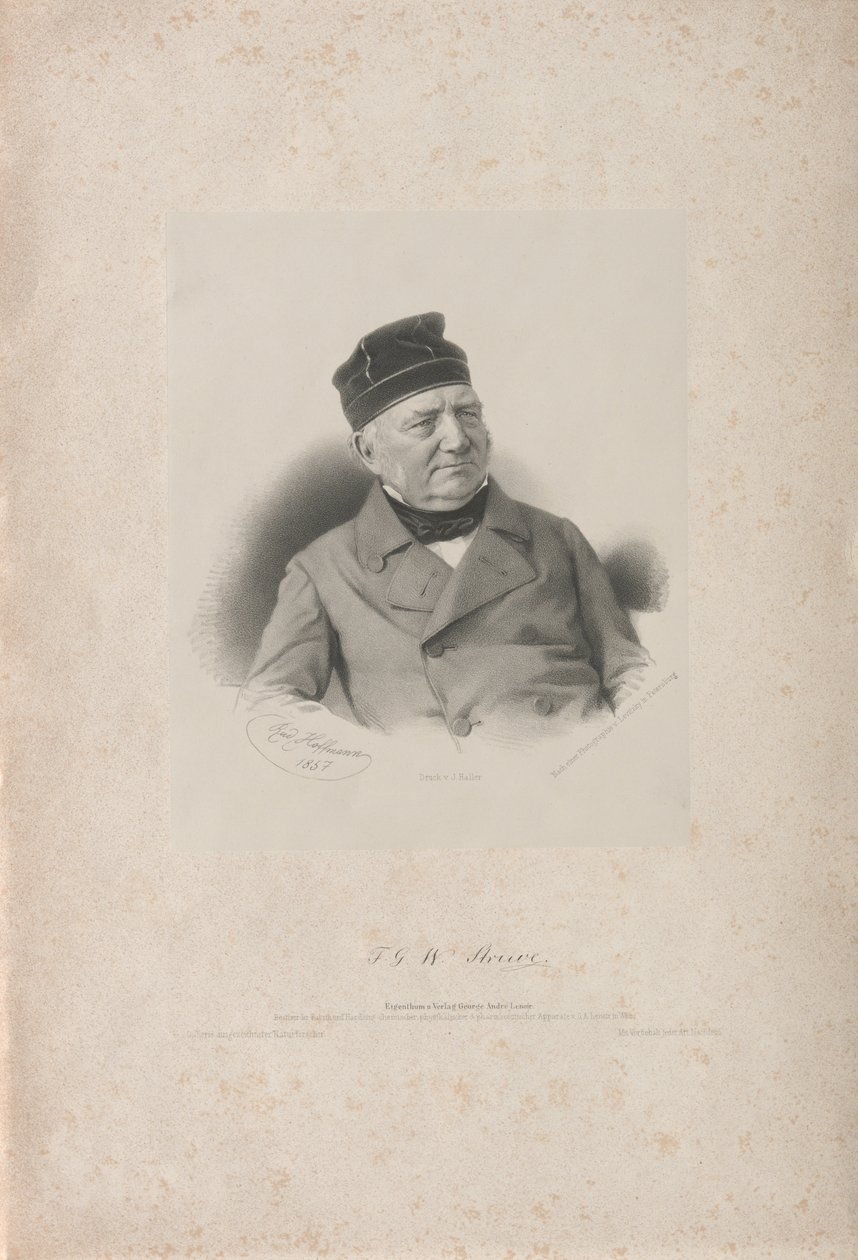 Friedrich Georg Wilhelm Vasily Yakovlevich von Struve 1793-1864, 1857. av Rudolf Hoffmann